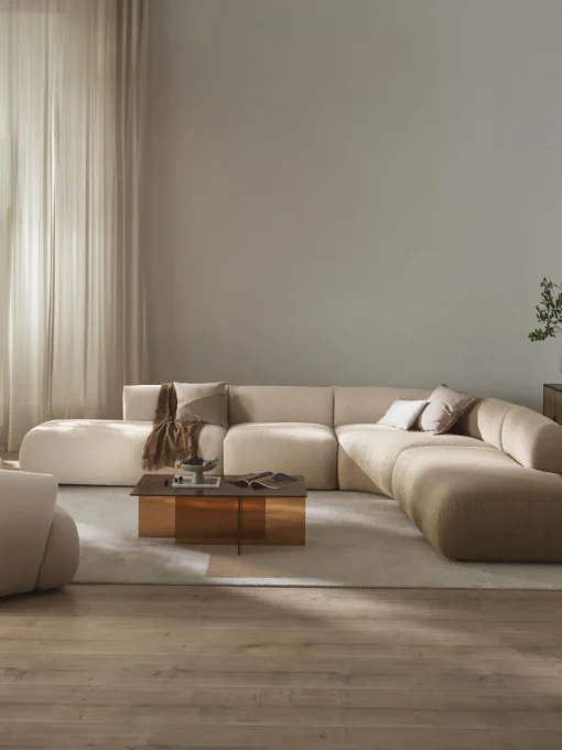 Westwing Collection Sofá rinconera modular en tejido bouclé Sofia (4 plazas)^ Sofás Rinconeras|Sofás