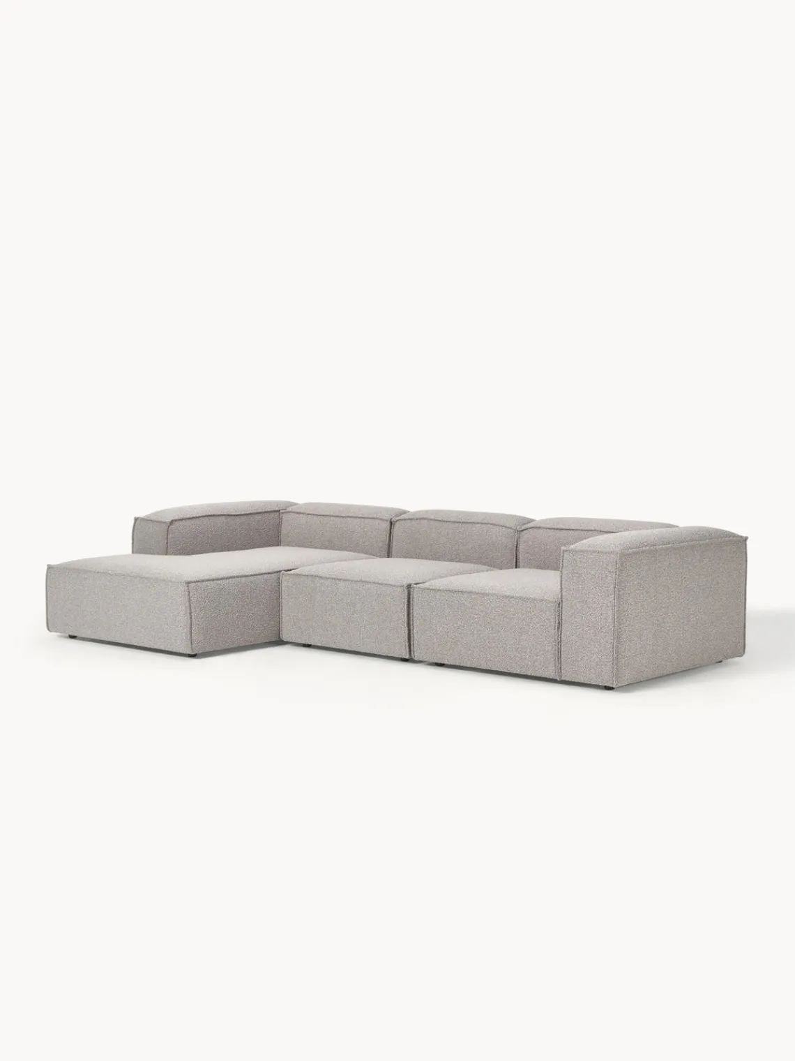 Westwing Collection Sofá rinconera modular en tejido bouclé Lennon^ Sofás