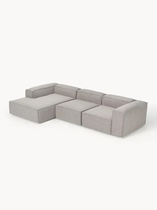 Westwing Collection Sofá rinconera modular en tejido bouclé Lennon^ Sofás