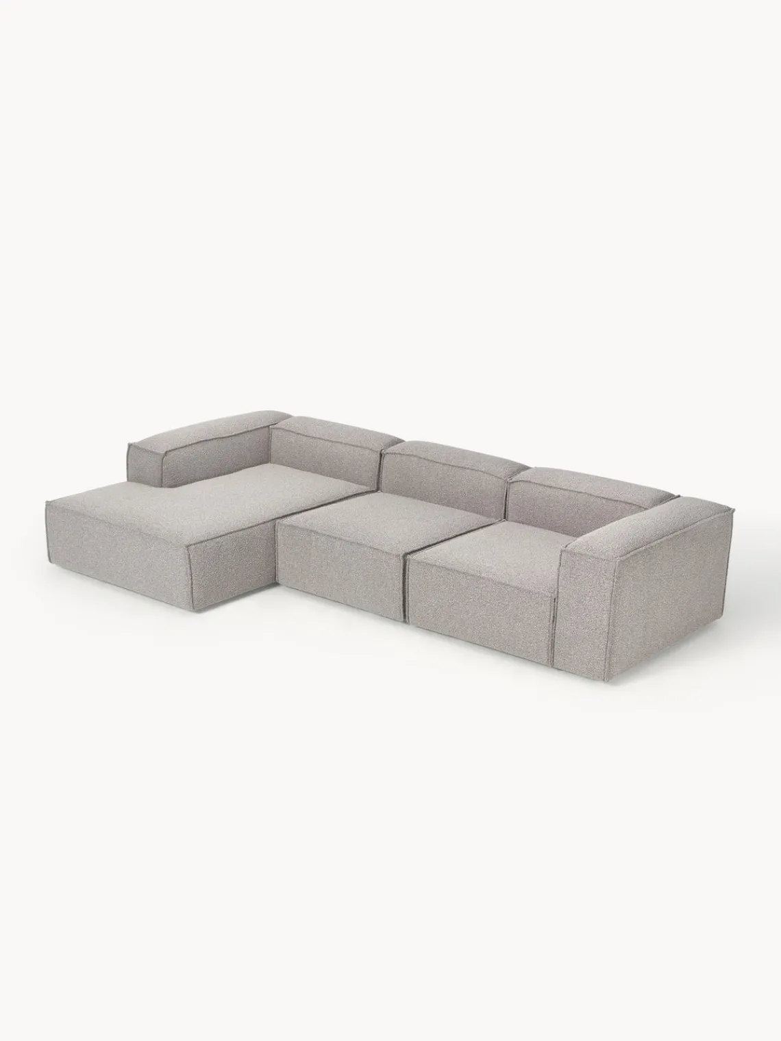 Westwing Collection Sofá rinconera modular en tejido bouclé Lennon^ Sofás