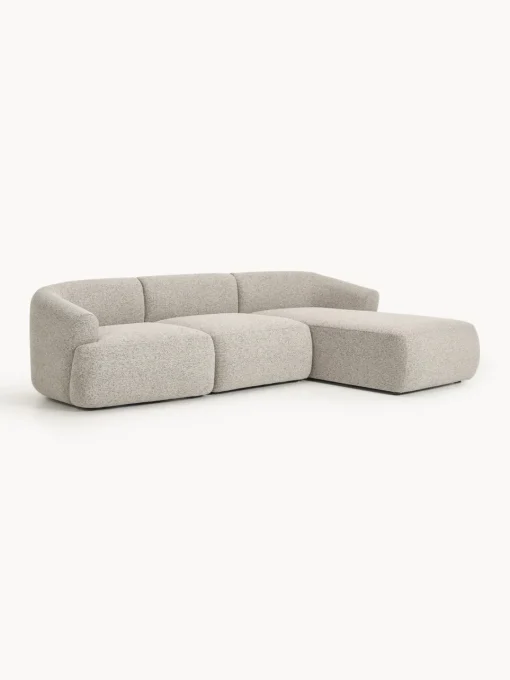 Westwing Collection Sofá rinconera modular en tejido bouclé Sofia (3 plazas)^ Sofás Rinconeras|Sofás