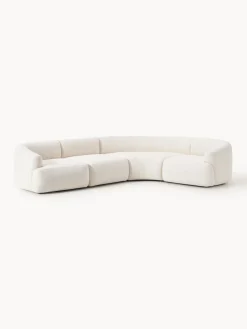 Westwing Collection Sofá rinconera modular en tejido bouclé Sofia (4 plazas)