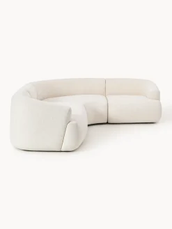 Westwing Collection Sofá rinconera modular en tejido bouclé Sofia (4 plazas)