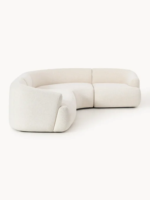 Westwing Collection Sofá rinconera modular en tejido bouclé Sofia (4 plazas)