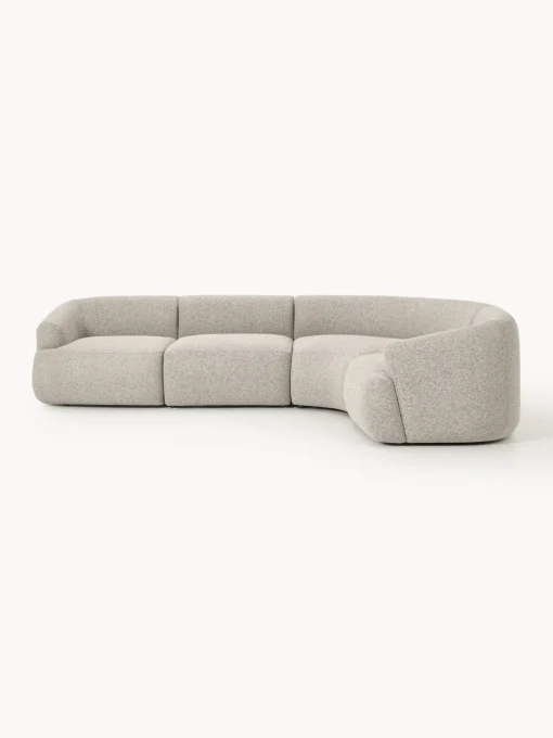 Westwing Collection Sofá rinconera modular en tejido bouclé Sofia (4 plazas)