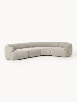 Westwing Collection Sofá rinconera modular en tejido bouclé Sofia (4 plazas)