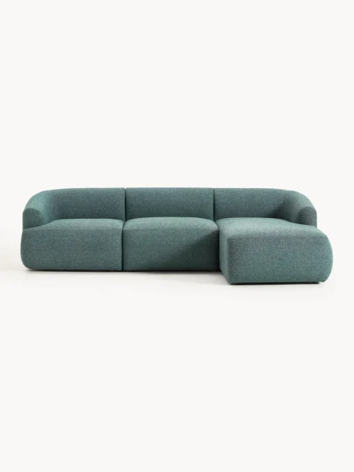Westwing Collection Sofá rinconera modular en tejido bouclé Sofia (3 plazas)