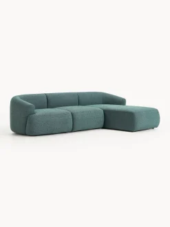 Westwing Collection Sofá rinconera modular en tejido bouclé Sofia (3 plazas)
