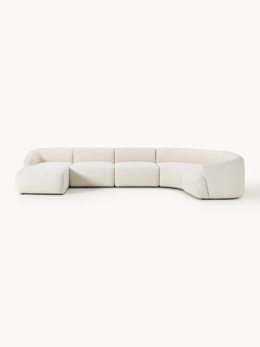 Westwing Collection Sofá rinconera modular en tejido bouclé Sofia