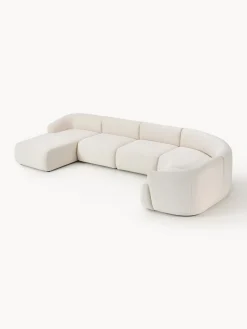 Westwing Collection Sofá rinconera modular en tejido bouclé Sofia