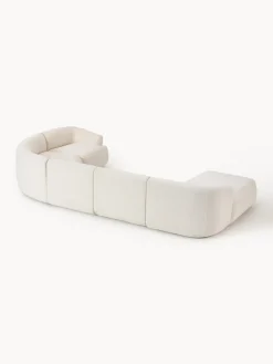 Westwing Collection Sofá rinconera modular en tejido bouclé Sofia