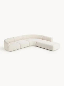 Westwing Collection Sofá rinconera modular en tejido bouclé Sofia (4 plazas)