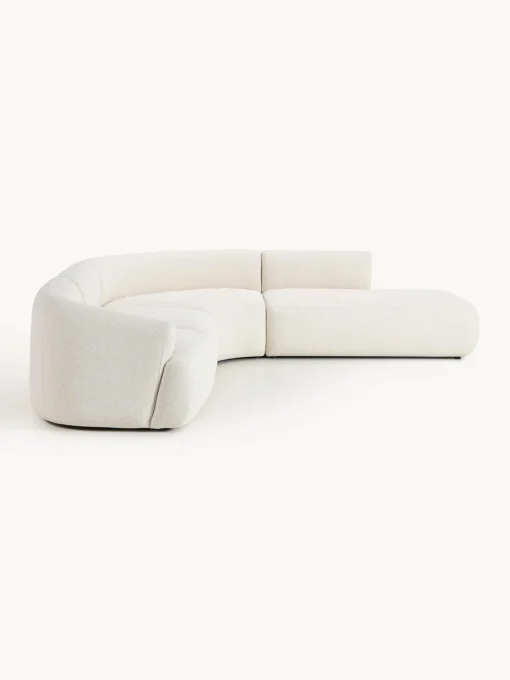 Westwing Collection Sofá rinconera modular en tejido bouclé Sofia (4 plazas)