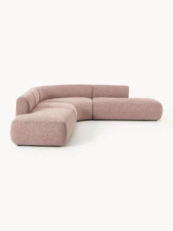 Westwing Collection Sofá rinconera modular en tejido bouclé Sofia (4 plazas)