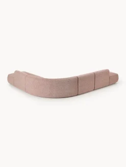 Westwing Collection Sofá rinconera modular en tejido bouclé Sofia (4 plazas)