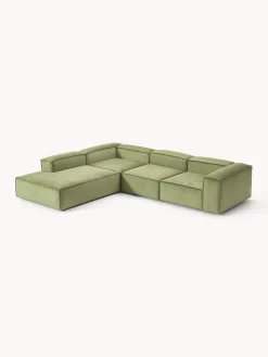 Westwing Collection Sofá rinconera modular grande de pana Lennon
