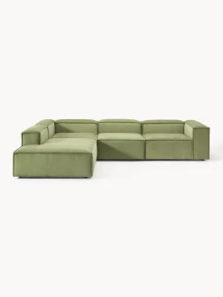 Westwing Collection Sofá rinconera modular grande de pana Lennon
