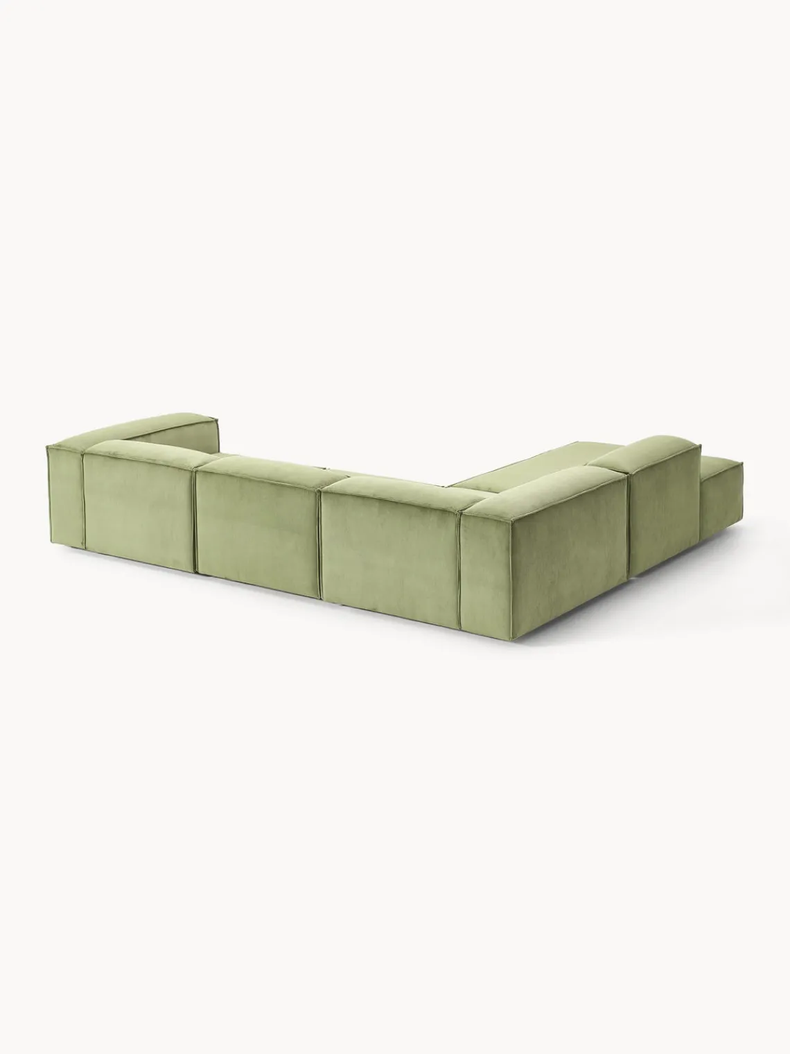 Westwing Collection Sofá rinconera modular grande de pana Lennon