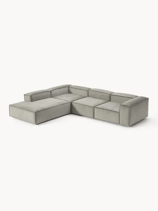 Westwing Collection Sofá rinconera modular grande de pana Lennon^ Sofás