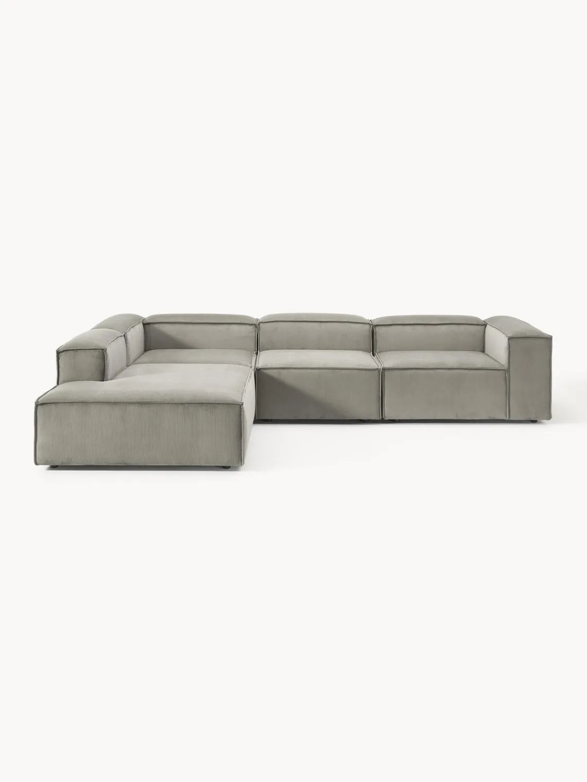 Westwing Collection Sofá rinconera modular grande de pana Lennon^ Sofás
