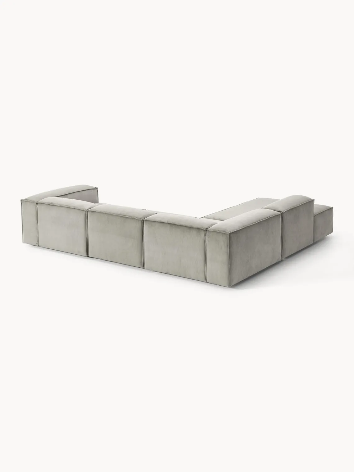 Westwing Collection Sofá rinconera modular grande de pana Lennon^ Sofás