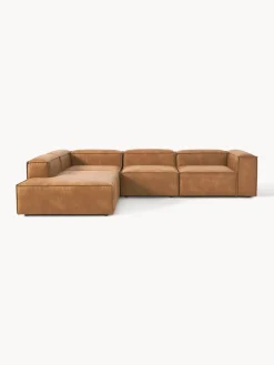 Westwing Collection Sofá rinconera modular grande de cuero reciclado Lennon^ Sofás
