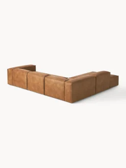 Westwing Collection Sofá rinconera modular grande de cuero reciclado Lennon^ Sofás