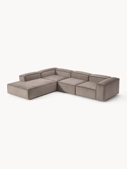 Westwing Collection Sofá rinconera modular grande de pana Lennon^ Sofás