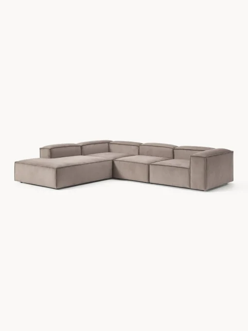 Westwing Collection Sofá rinconera modular grande de pana Lennon^ Sofás