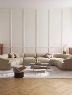 Westwing Collection Sofá rinconera modular grande Sofia