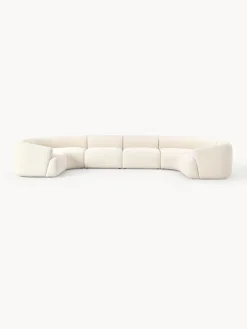 Westwing Collection Sofá rinconera modular grande en tejido bouclé Sofia