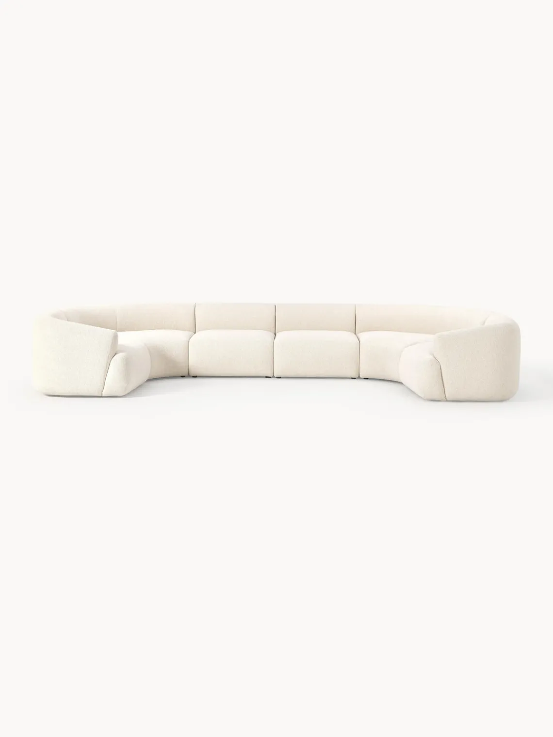 Westwing Collection Sofá rinconera modular grande en tejido bouclé Sofia