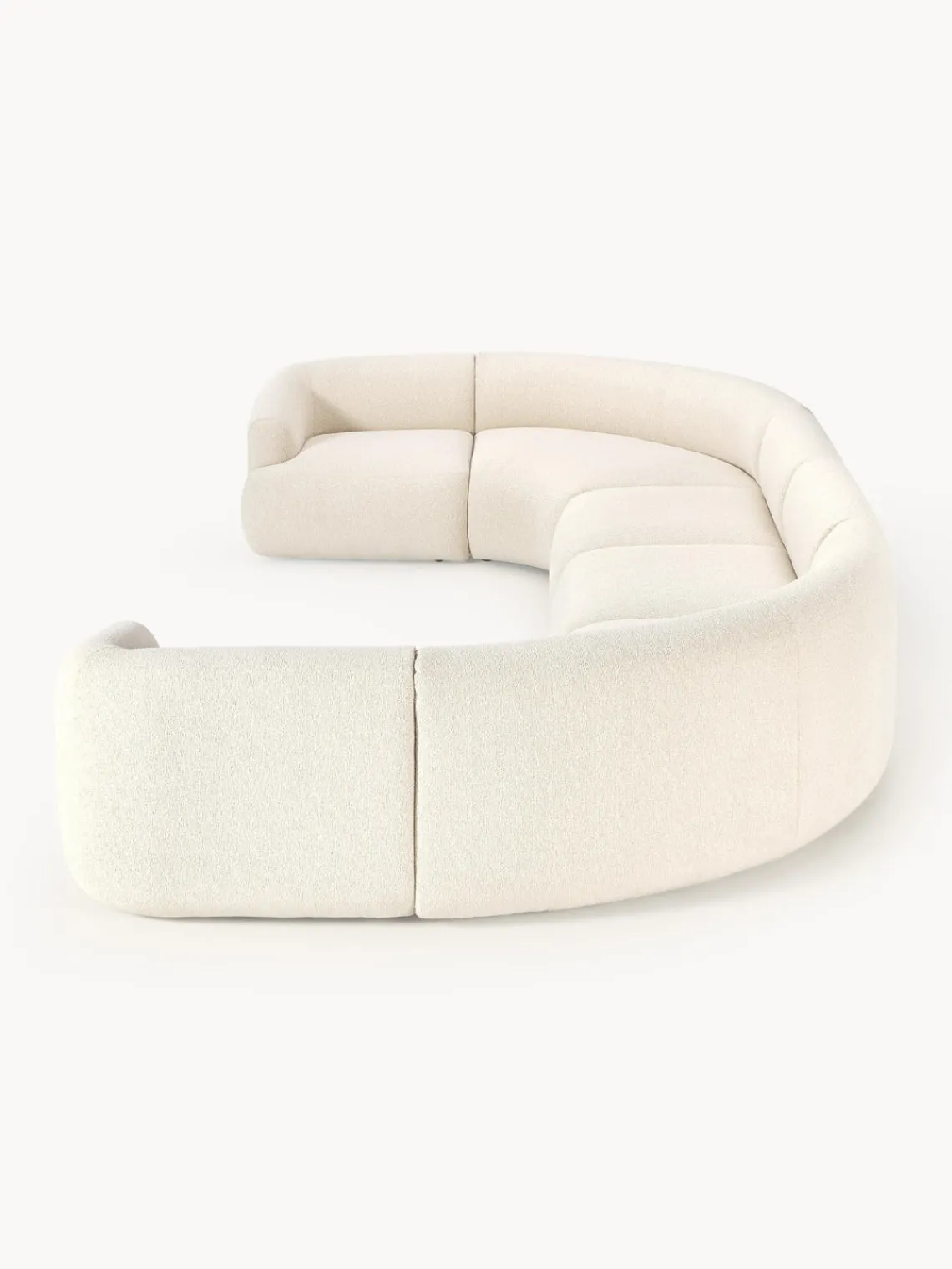 Westwing Collection Sofá rinconera modular grande en tejido bouclé Sofia