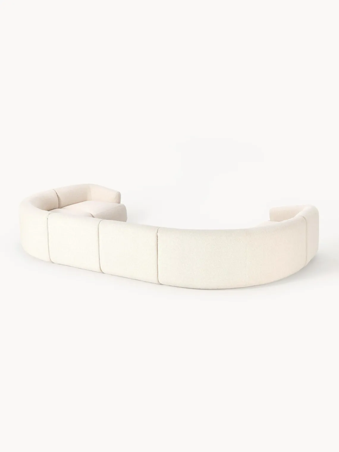 Westwing Collection Sofá rinconera modular grande en tejido bouclé Sofia