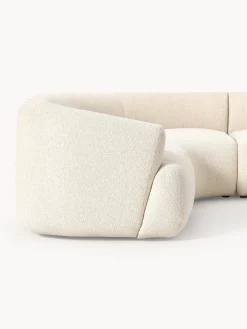Westwing Collection Sofá rinconera modular grande en tejido bouclé Sofia