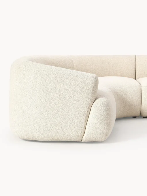 Westwing Collection Sofá rinconera modular grande en tejido bouclé Sofia