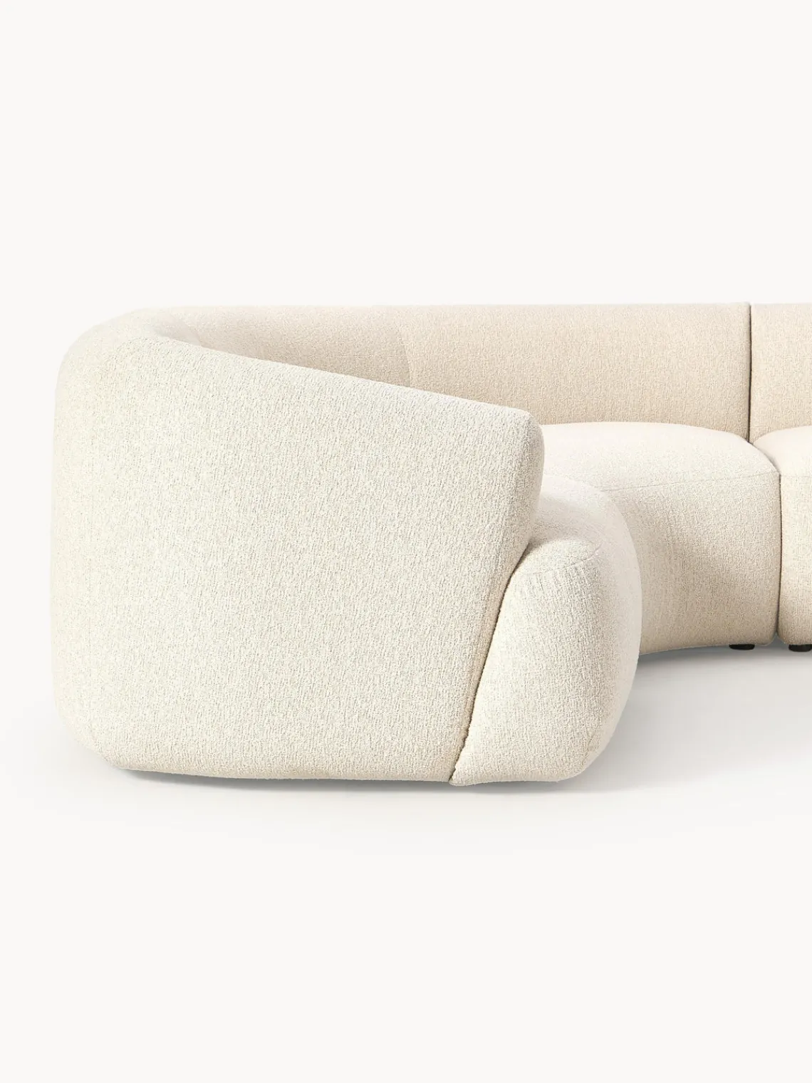 Westwing Collection Sofá rinconera modular grande en tejido bouclé Sofia
