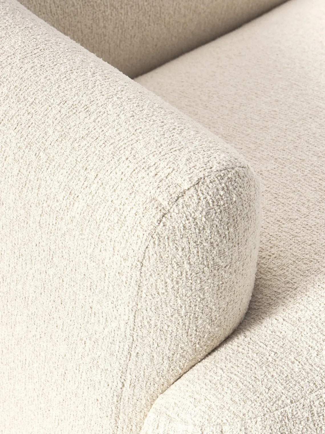 Westwing Collection Sofá rinconera modular grande en tejido bouclé Sofia