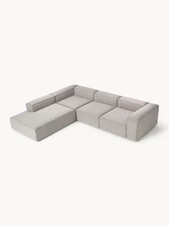 Westwing Collection Sofá rinconera modular grande en tejido bouclé Lennon^ Sofás