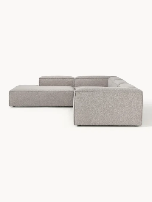 Westwing Collection Sofá rinconera modular grande en tejido bouclé Lennon^ Sofás