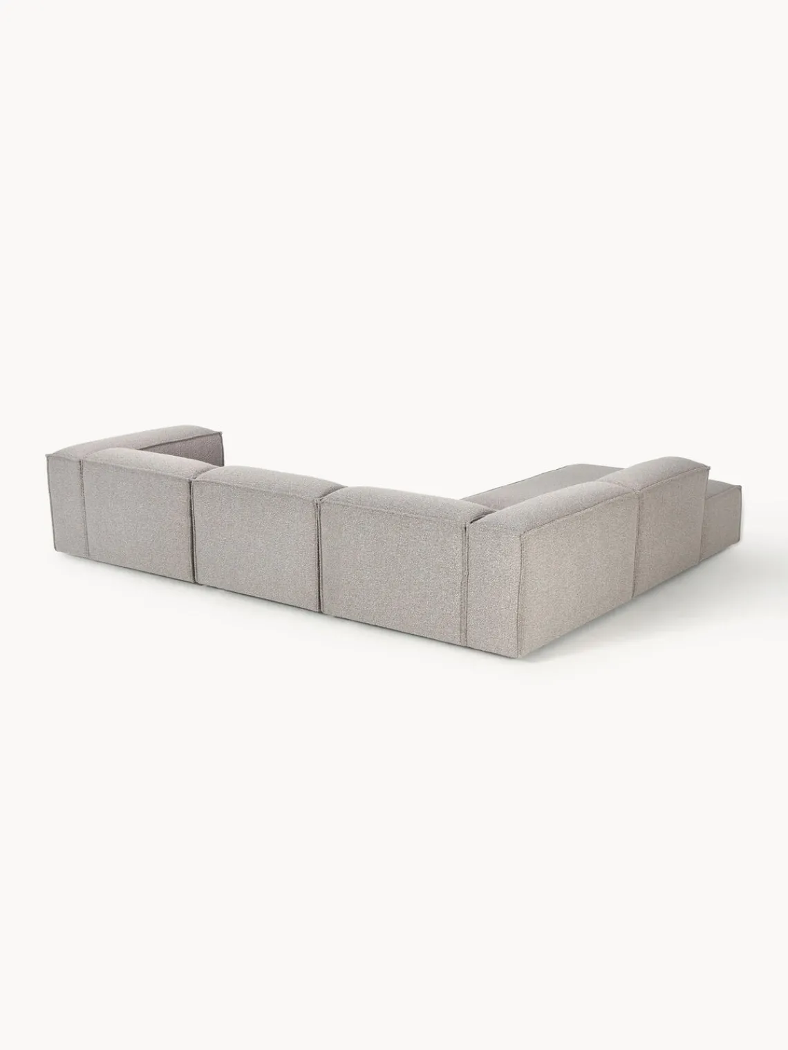 Westwing Collection Sofá rinconera modular grande en tejido bouclé Lennon^ Sofás