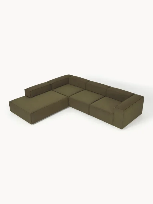 Westwing Collection Sofá rinconera modular grande en tejido bouclé Lennon^ Sofás
