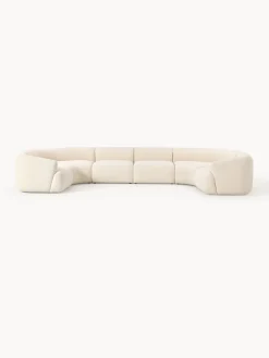 Westwing Collection Sofá rinconera modular grande en tejido bouclé Sofia
