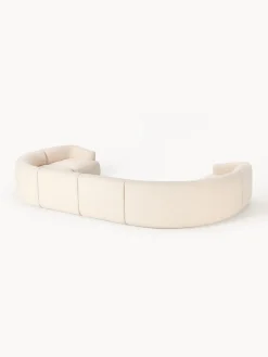 Westwing Collection Sofá rinconera modular grande en tejido bouclé Sofia