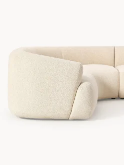 Westwing Collection Sofá rinconera modular grande en tejido bouclé Sofia