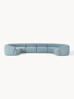 Westwing Collection Sofá rinconera modular grande en tejido bouclé Sofia^ Sofás 4 Plazas