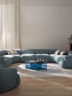 Westwing Collection Sofá rinconera modular grande en tejido bouclé Sofia^ Sofás 4 Plazas