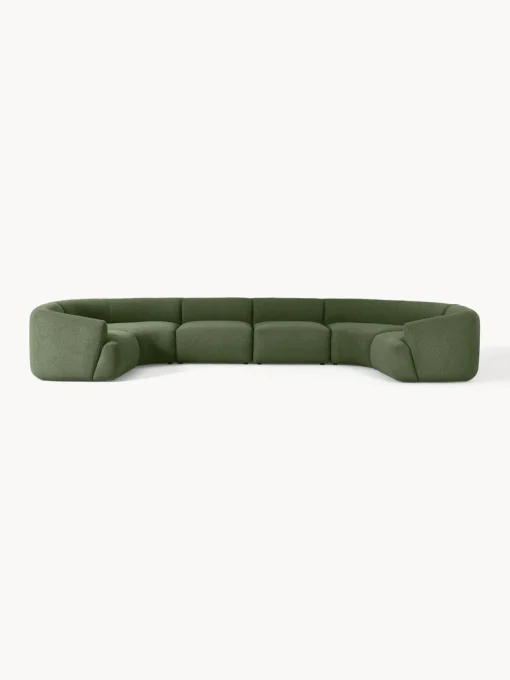 Westwing Collection Sofá rinconera modular grande en tejido bouclé Sofia^ Sofás 4 Plazas
