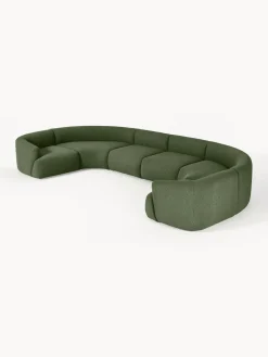 Westwing Collection Sofá rinconera modular grande en tejido bouclé Sofia^ Sofás 4 Plazas