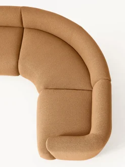 Westwing Collection Sofá rinconera modular grande en tejido bouclé Sofia